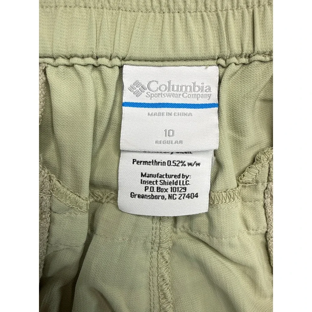 Columbia Pants Women 10 Sage Green‎ Hiking Cargo Outdoor Lightweight